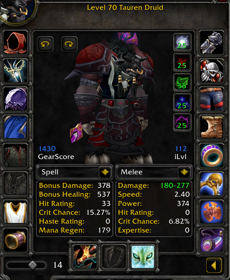 70 Tauren Druid | PvP & PvE Geared | Kara Attuned | 1200+ Gold | Transmute Master | All Anni Mounts - Image 3