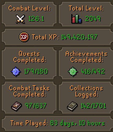 2049 Total | 126 Combat | Infernal Cape | Dizana's Quiver - Image 7
