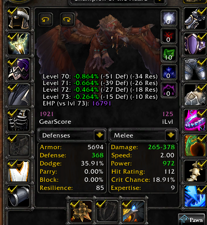 Level 70 Druid | Spineshatter EU | Near Phase 2 BiS | 1921 Gearscore | PvP Feral 254 Resil | Champion of the Naaru