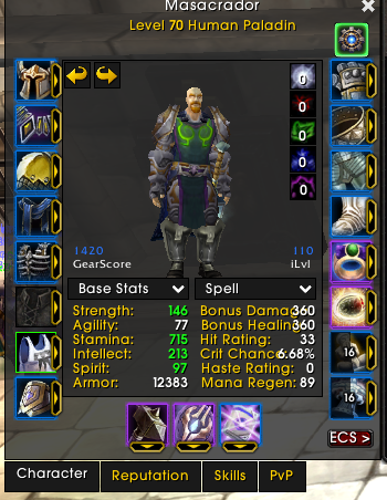 70 Human Paladin | Fake Name | 100% Riding / 60% Flying | 5/5 Righteous Set | Max Herb + Skinning | All Heroics Attuned - Image 5