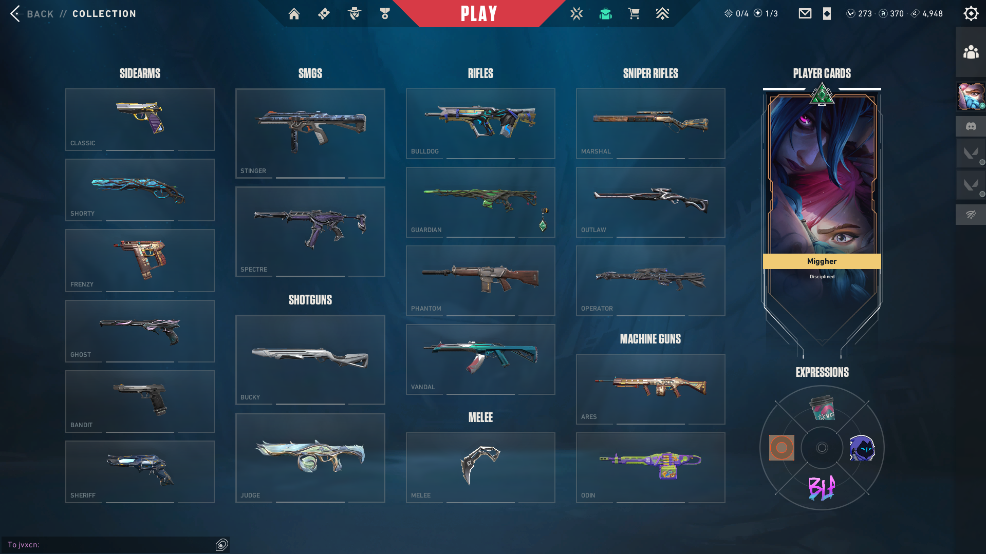 PC | Ascendant Peak | Reaver Karambit | Champions 2023 Vandal | 128 Skins