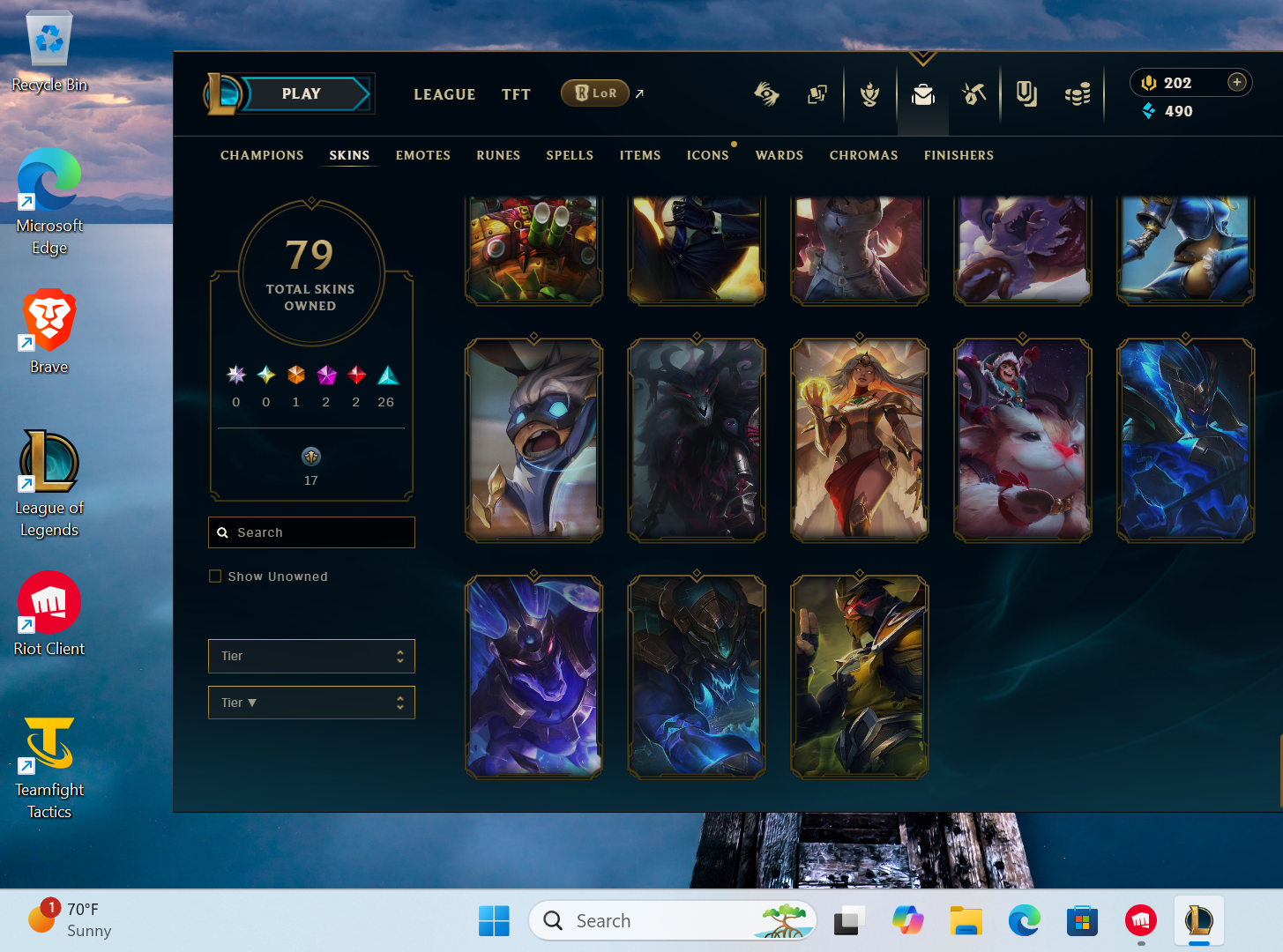 Silver Peak | 168 Champions | 58 Skins | 2 Legendary Skins