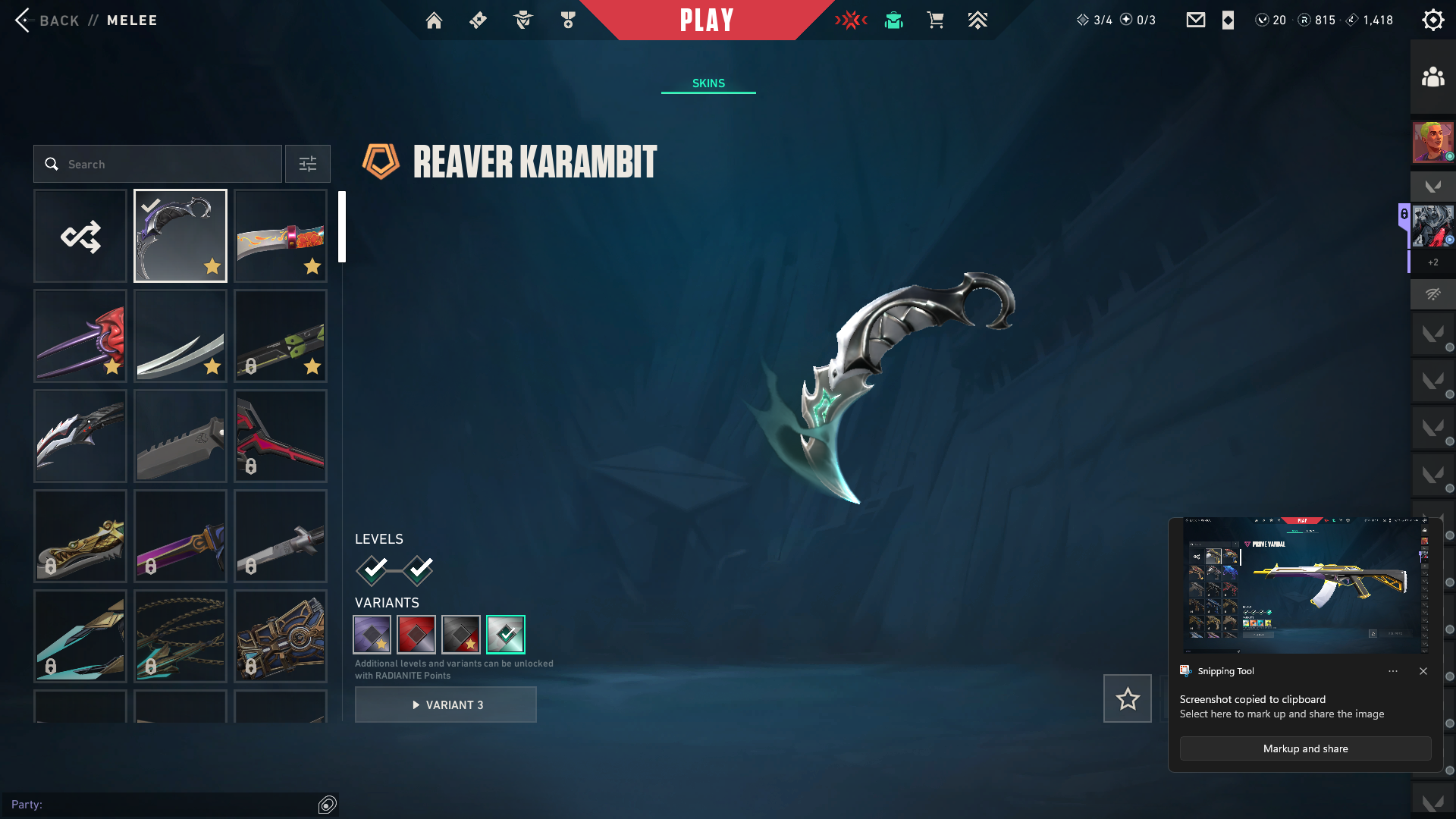 PC | Diamond Peak | Reaver Karambit | Oni Vandal | 67 Skins | Full Email - Image 15