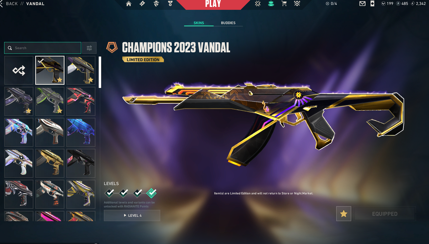 PC | Diamond Peak | Ignite Fan | Champions 2023 Vandal | 257 Skins