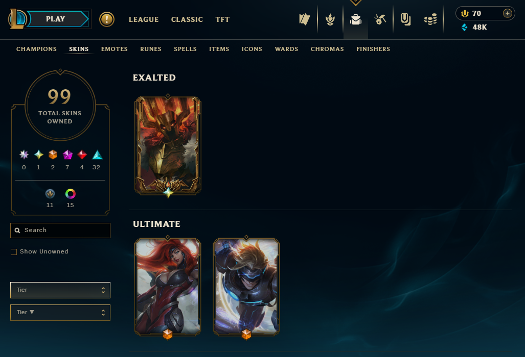 Platinum Peak | 98 Champions | 34 Skins | Full Email