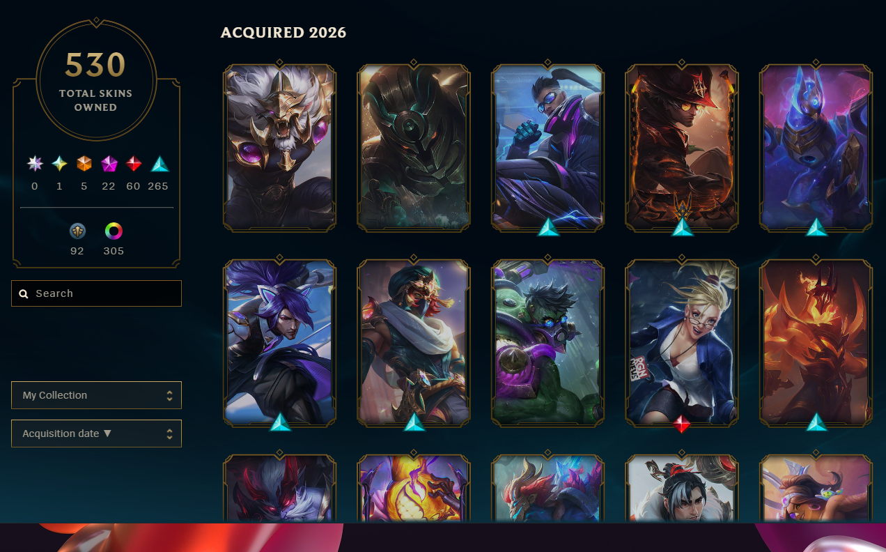 Platinum Peak | 173 Champions | 530 Skins | 60 Legendary Skins | Full Email