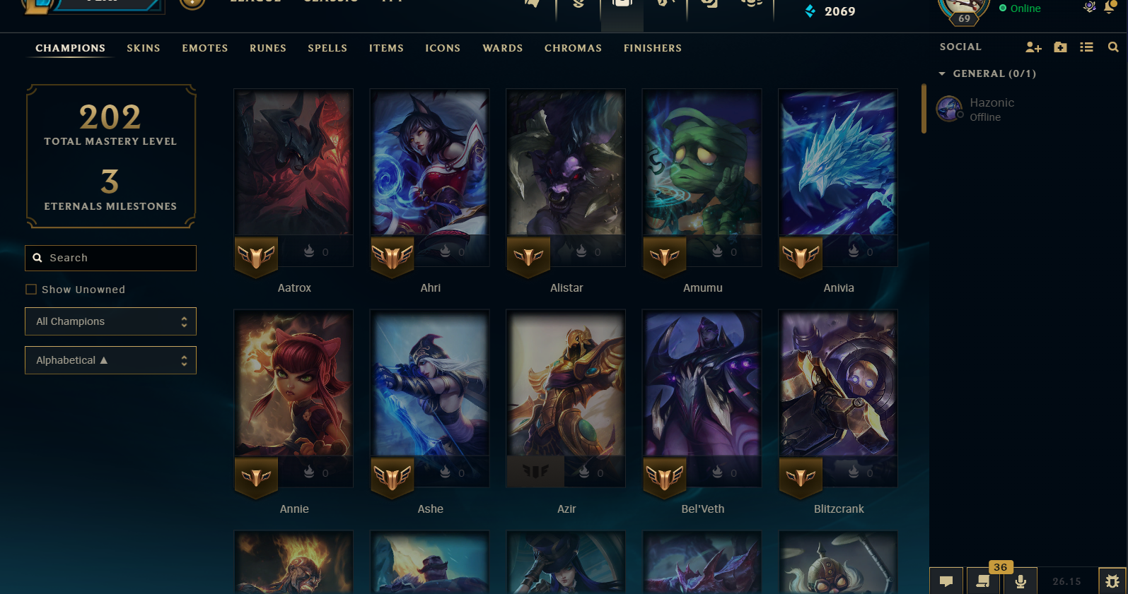 Master Peak | 109 Champions | 49 Skins | 1 Legendary Skins | Full Email