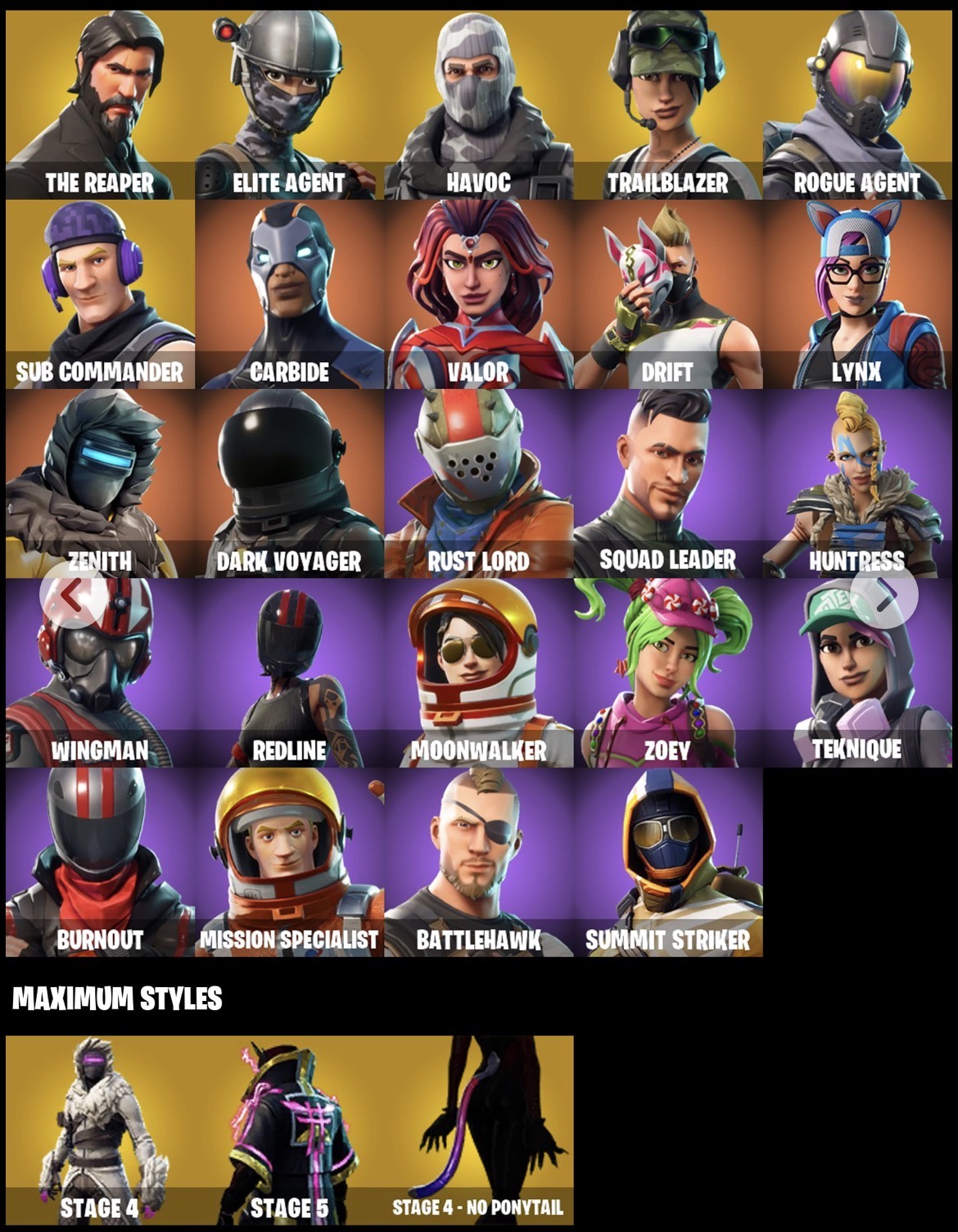 Reaper | Battlehawk | 25 Skins | Chapter 1 Season 3 | Level 150 | Full Email