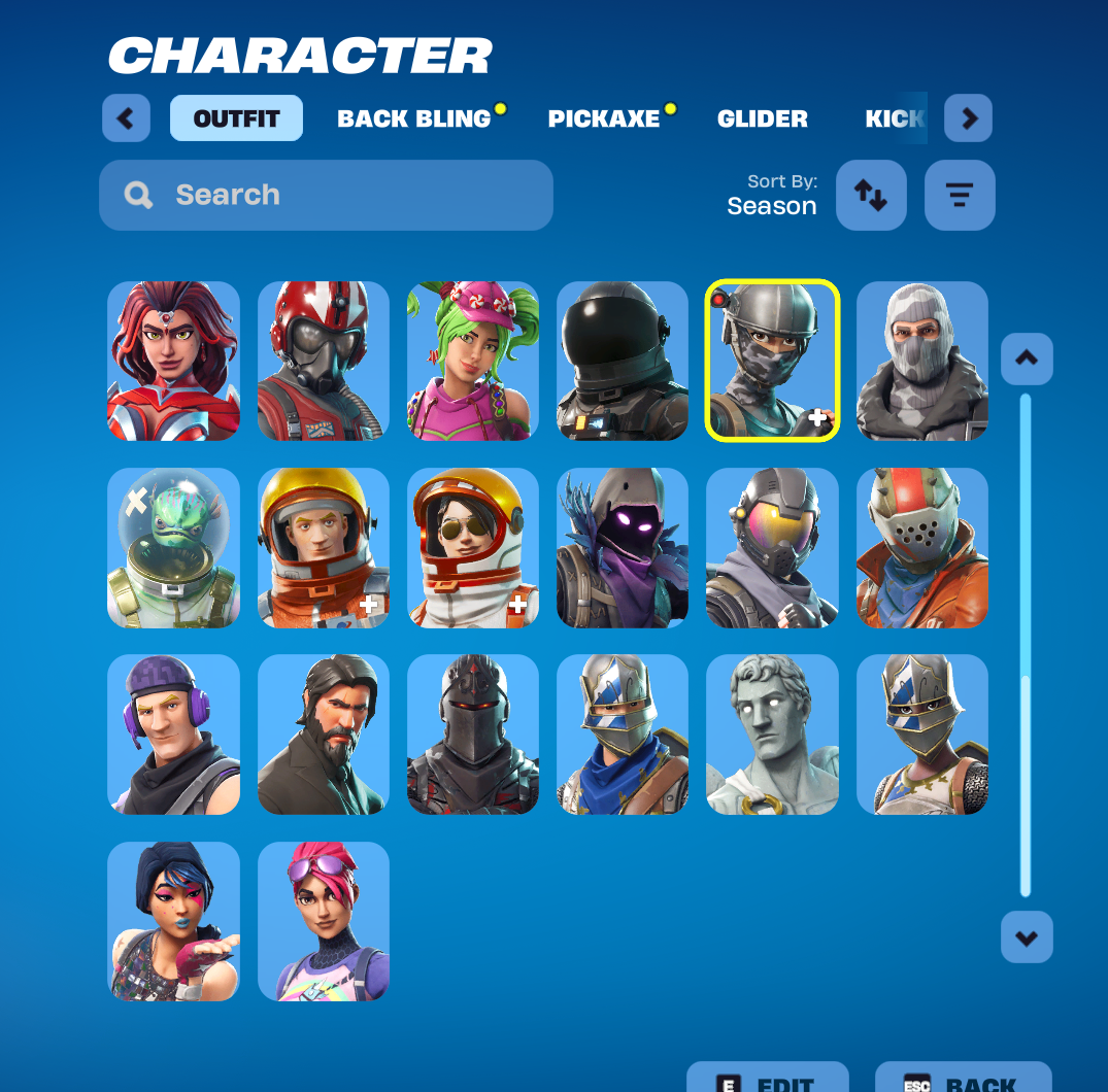 Black Knight | Carbide | 56 Skins | Chapter 1 Season 1 | Level 979 | Full Email