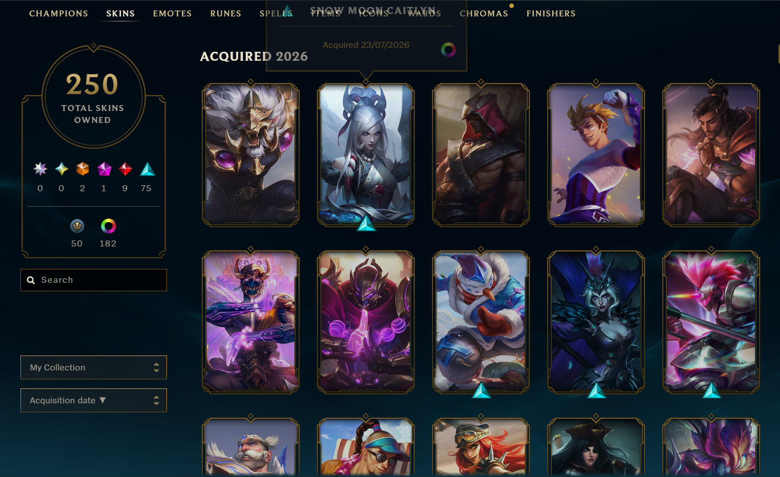 Diamond Peak | 173 Champions | 150 Skins | 9 Legendary Skins
