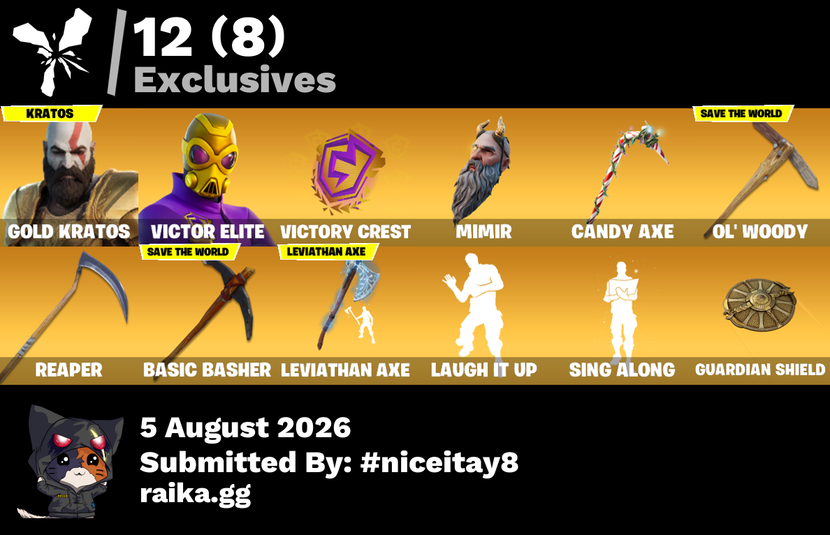 Kratos | 100 Skins | Chapter 2 Season 5 | Level 2278 | Full Email