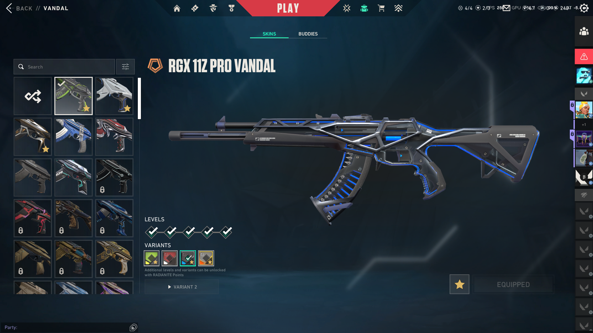 PC | Platinum Peak | Xenohunter Knife | RGX 11z Pro Vandal | 39 Skins | Full Email