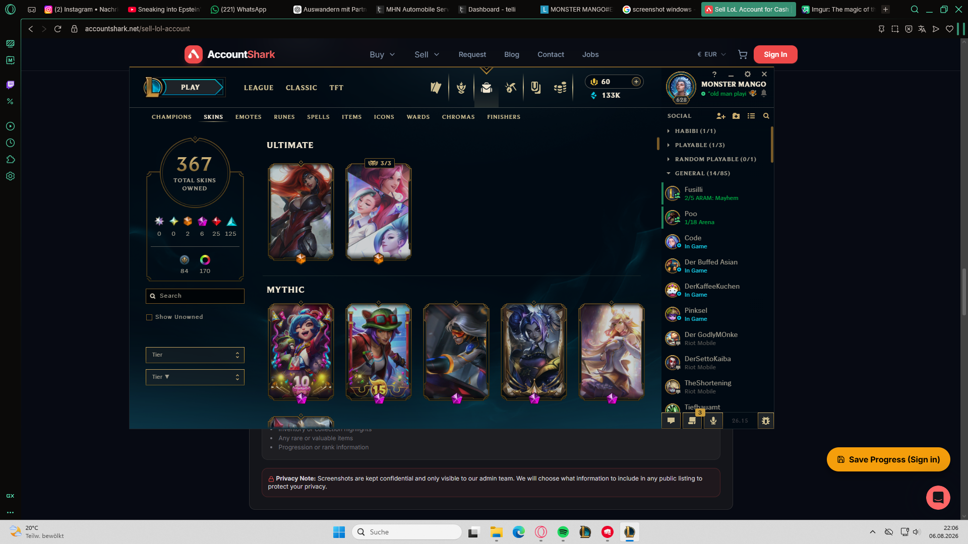 League of Legends Account