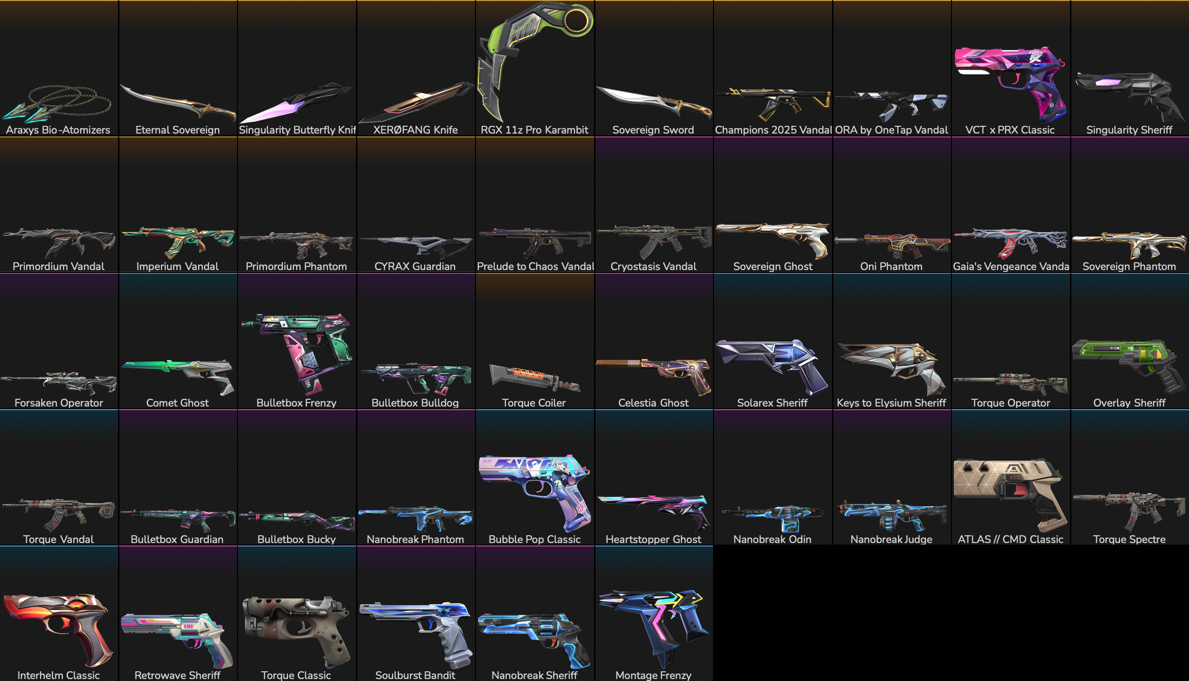 PC | Radiant Peak | Araxys Bio-Atomizers | Champions 2025 Vandal | 40 Skins