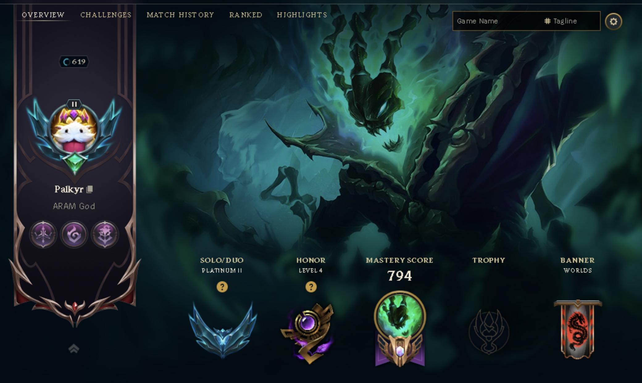 Emerald Peak | 173 Champions | 666 Skins | 67 Legendary Skins | Full Email