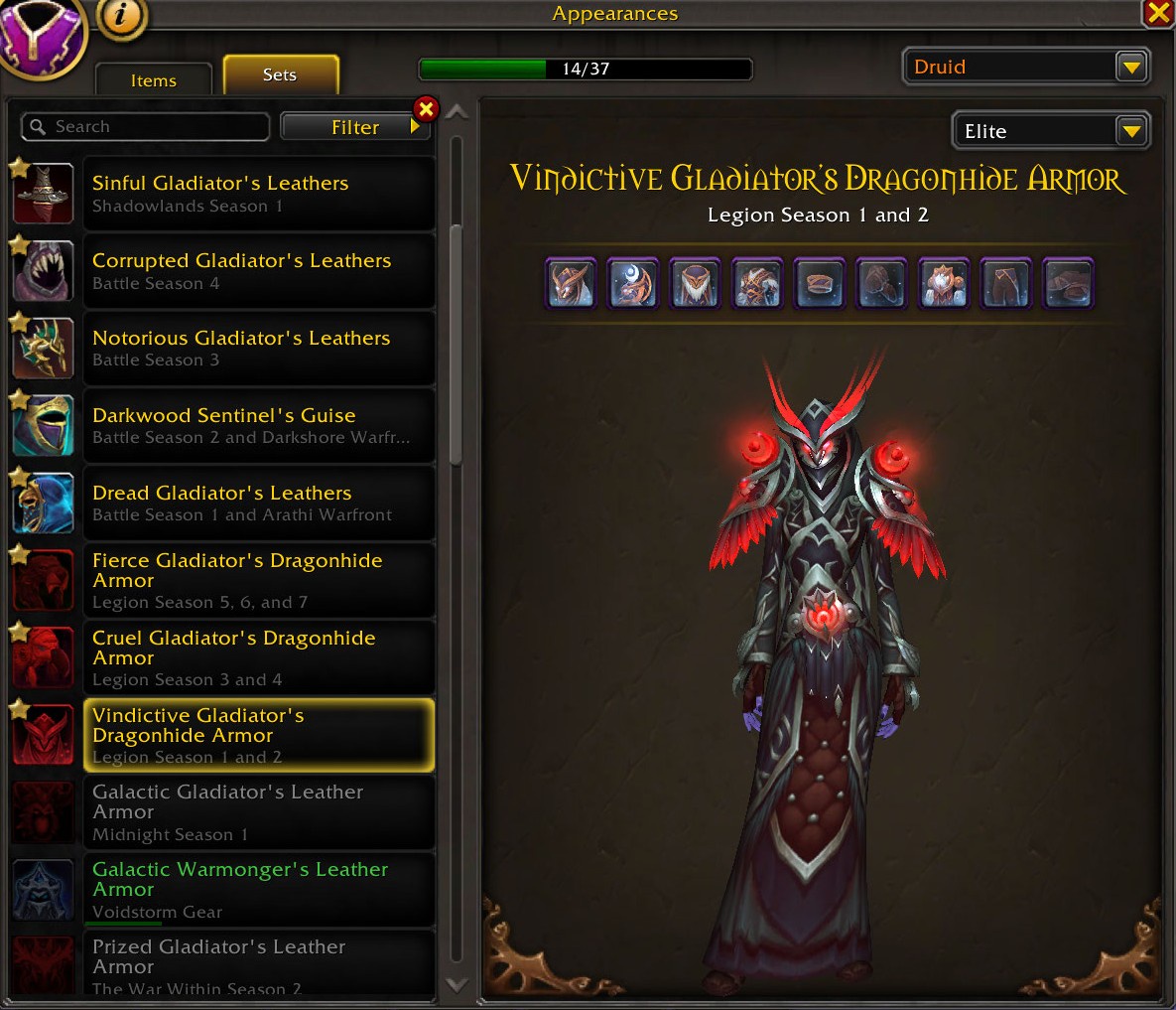 Legendary Collection | 11x Gladiator Mounts | 110x Elite PvP Sets | Spectral Tiger + Rare Mounts | Crimson Gladiator Drake | 14x PvP Illusions - Image 36