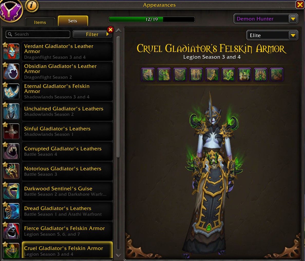 Legendary Collection | 11x Gladiator Mounts | 110x Elite PvP Sets | Spectral Tiger + Rare Mounts | Crimson Gladiator Drake | 14x PvP Illusions - Image 37