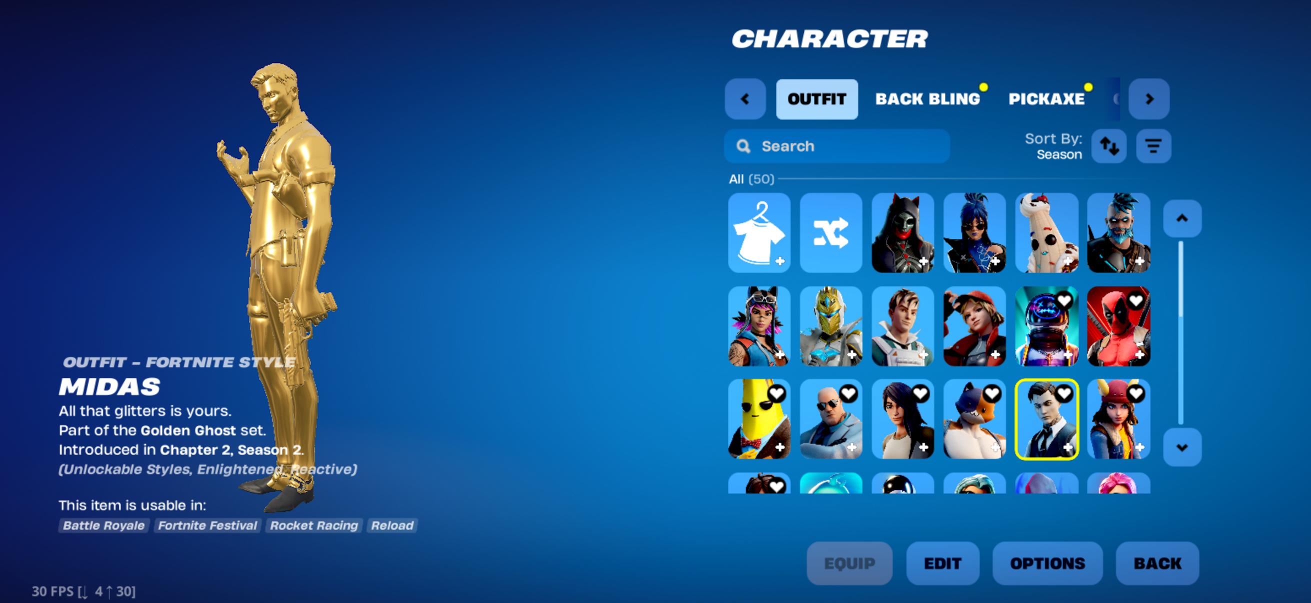 Blue Team Leader | Astro Jack | 50 Skins | Chapter 1 Season 2 | Level 1166 | Full Email - Image 3