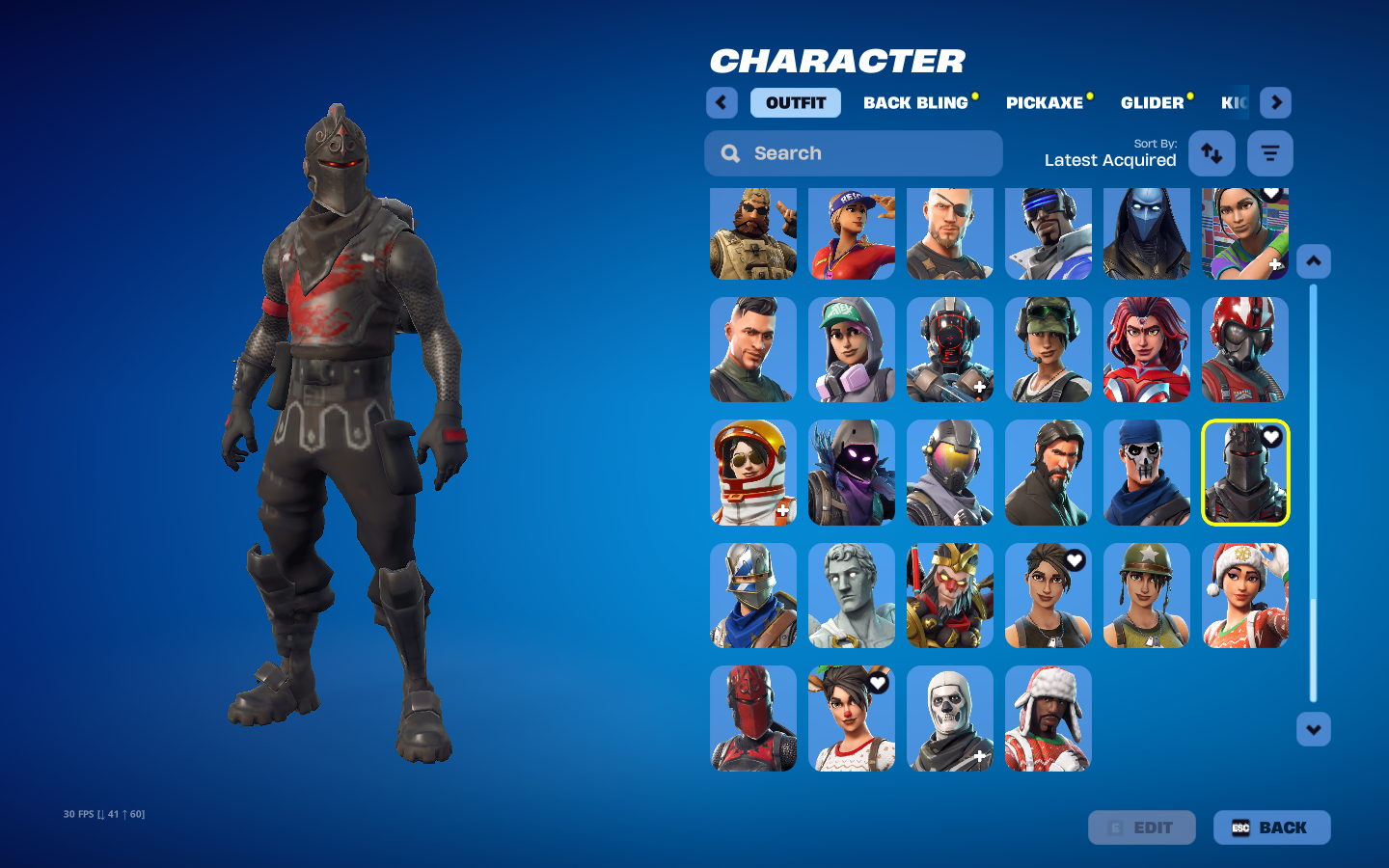Black Knight | Carbide | 136 Skins | Chapter 1 Season 1 | Level 1250 | Full Email