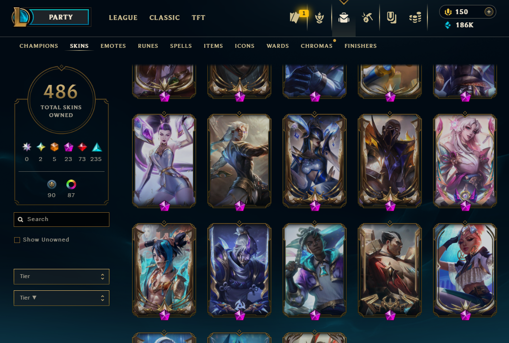 Silver I | 217 Champions | 486 Skins | 73 Legendary Skins - Image 5