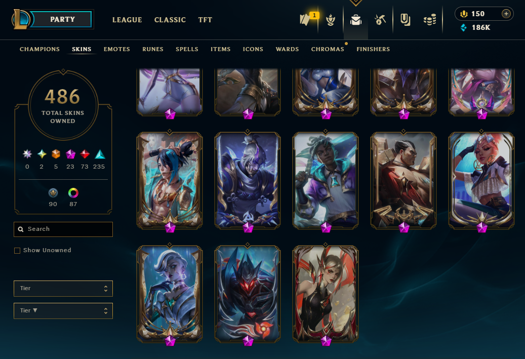 Silver I | 217 Champions | 486 Skins | 73 Legendary Skins - Image 6