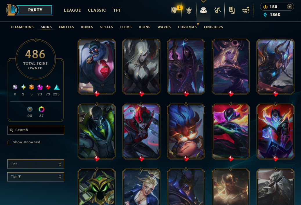 Silver I | 217 Champions | 486 Skins | 73 Legendary Skins - Image 8