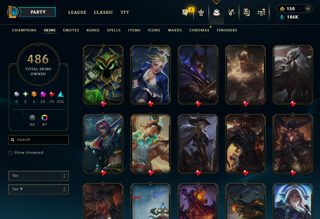 Silver I | 217 Champions | 486 Skins | 73 Legendary Skins - Image 9