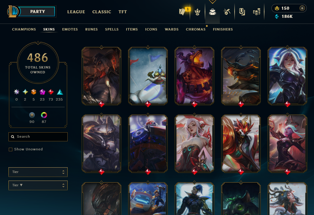 Silver I | 217 Champions | 486 Skins | 73 Legendary Skins - Image 10