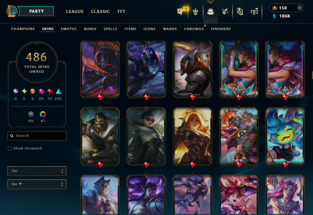 Silver I | 217 Champions | 486 Skins | 73 Legendary Skins - Image 12