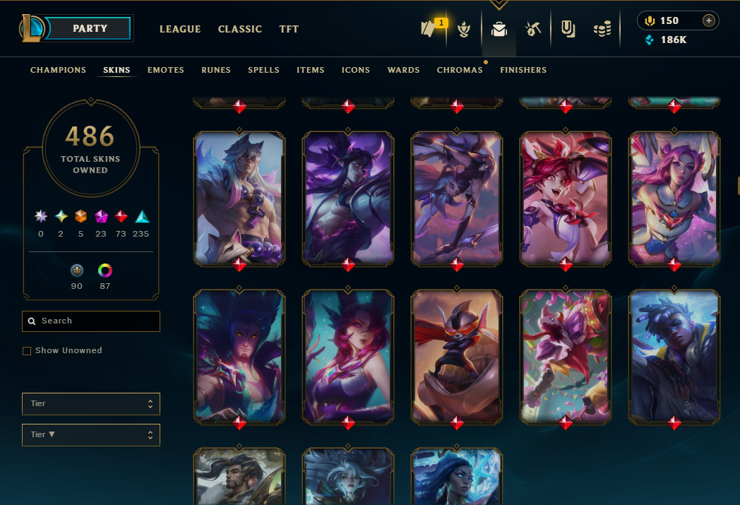 Silver I | 217 Champions | 486 Skins | 73 Legendary Skins - Image 13