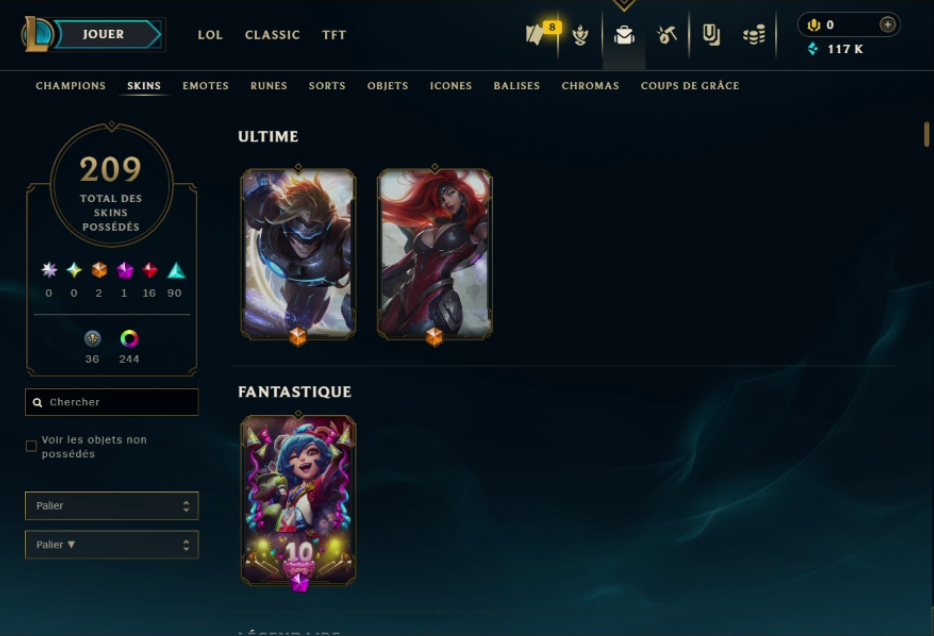 Platinum Peak | 175 Champions | 174 Skins | 16 Legendary Skins | Full Email