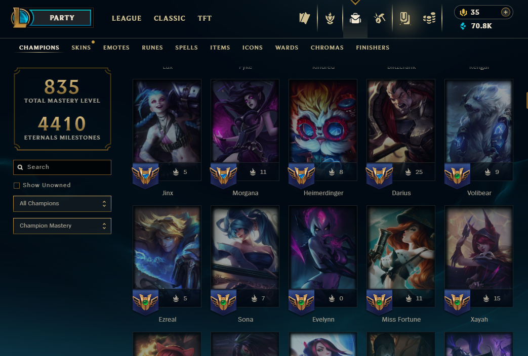 Diamond Peak | 173 Champions | 749 Skins | 59 Legendary Skins - Image 9