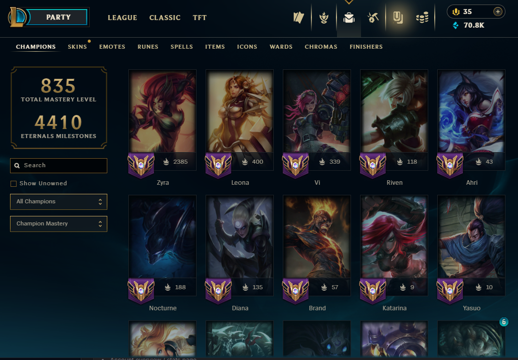 Diamond Peak | 173 Champions | 749 Skins | 59 Legendary Skins - Image 8