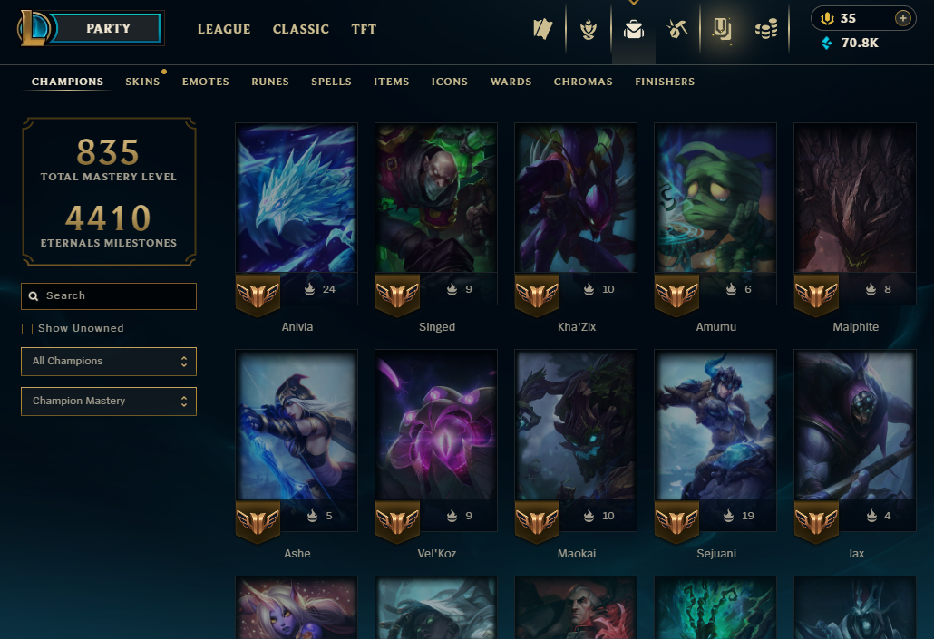 Diamond Peak | 173 Champions | 749 Skins | 59 Legendary Skins - Image 11