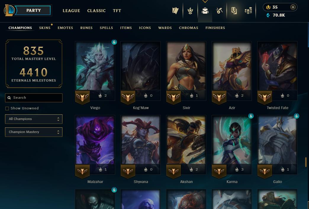 Diamond Peak | 173 Champions | 749 Skins | 59 Legendary Skins - Image 17