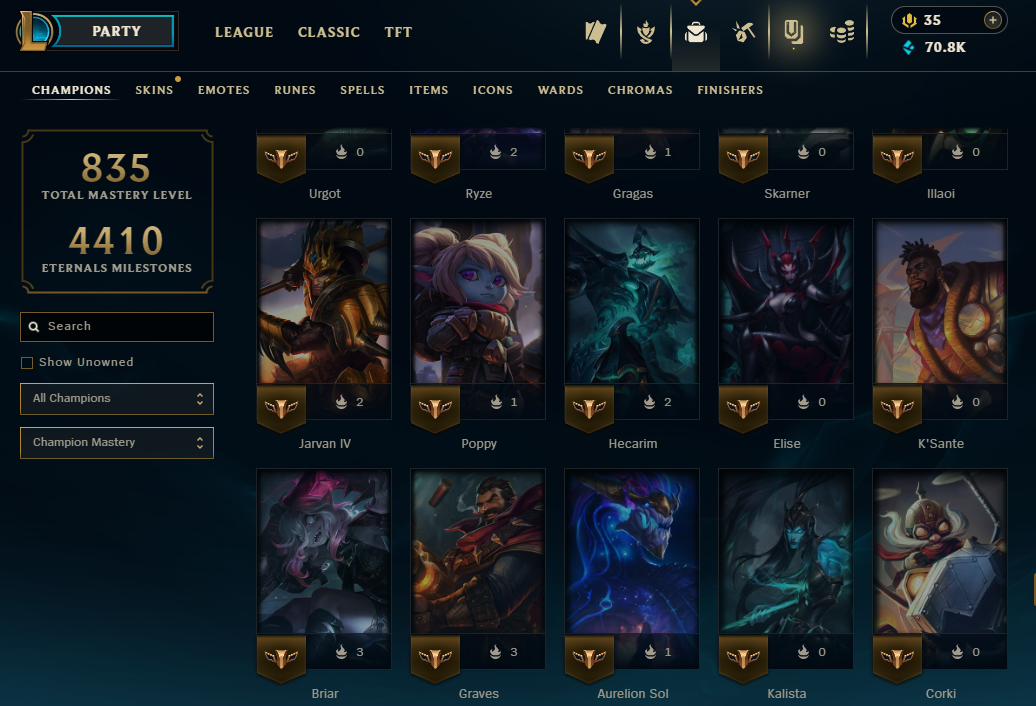 Diamond Peak | 173 Champions | 749 Skins | 59 Legendary Skins - Image 18