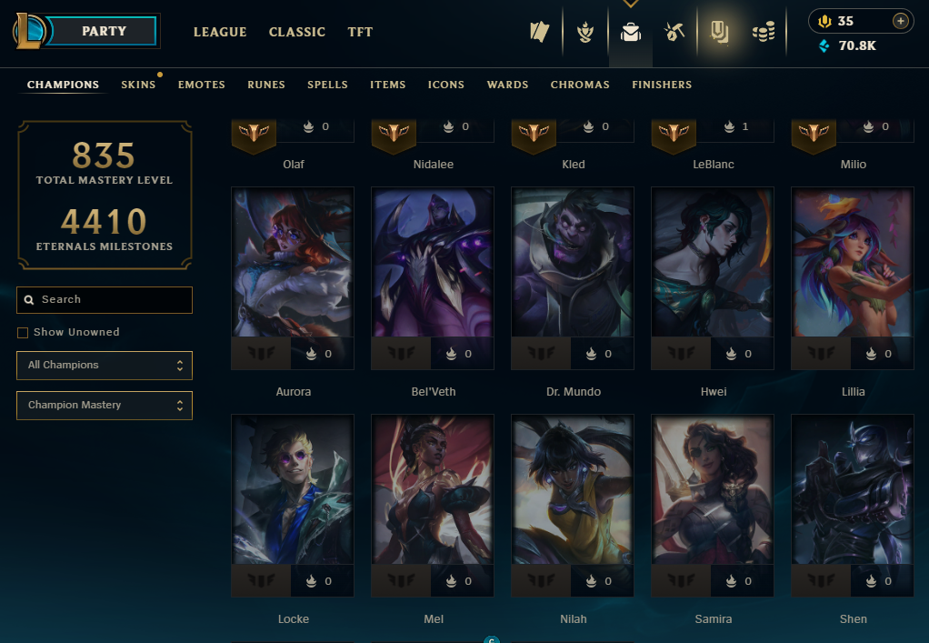 Diamond Peak | 173 Champions | 749 Skins | 59 Legendary Skins - Image 20