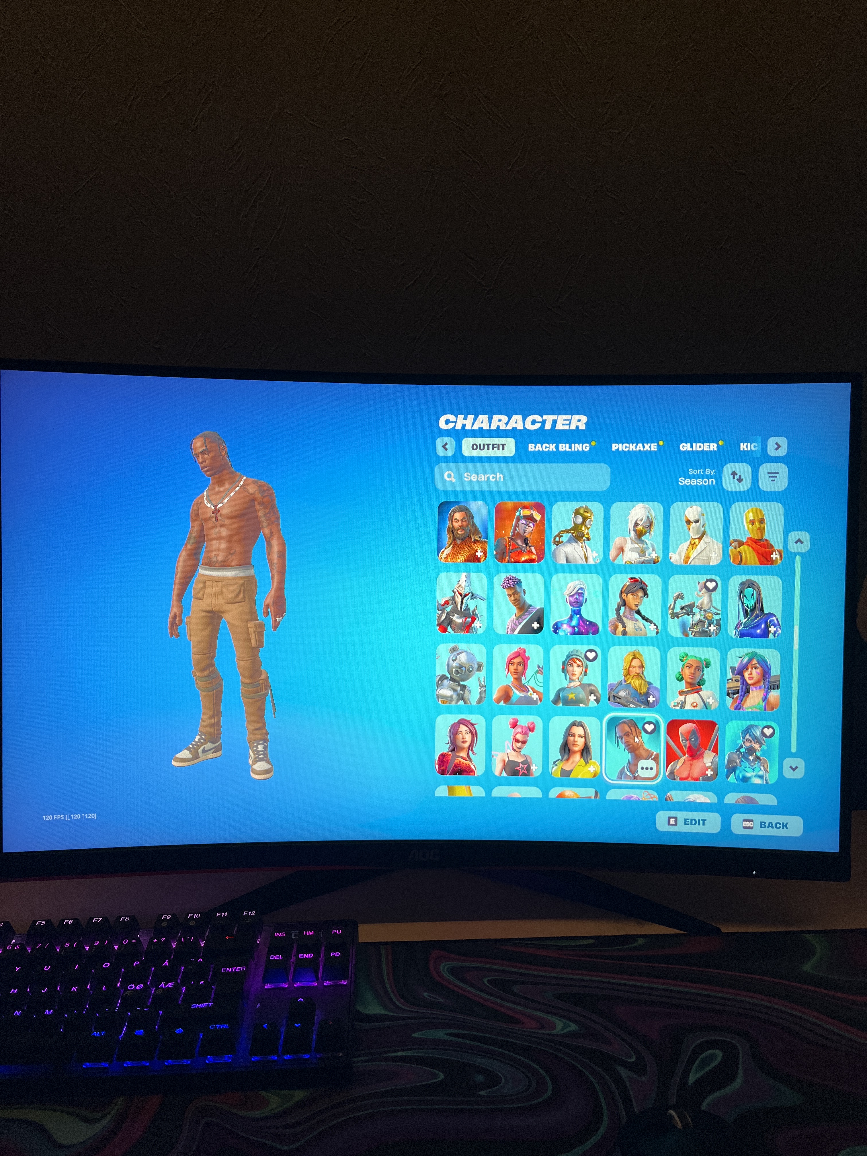 Omega | Travis Scott | 410 Skins | Chapter 1 Season 4 | Level 3345