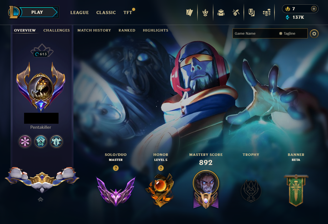 Master Peak | 172 Champions | 333 Skins | 22 Legendary Skins | Full Email
