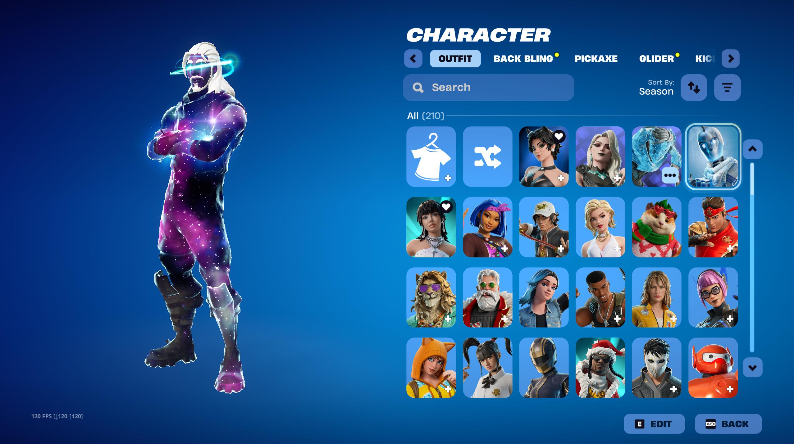 Galaxy | Coastal Catwoman | 210 Skins | Chapter 1 Season 5 | Level 2256 | Full Email