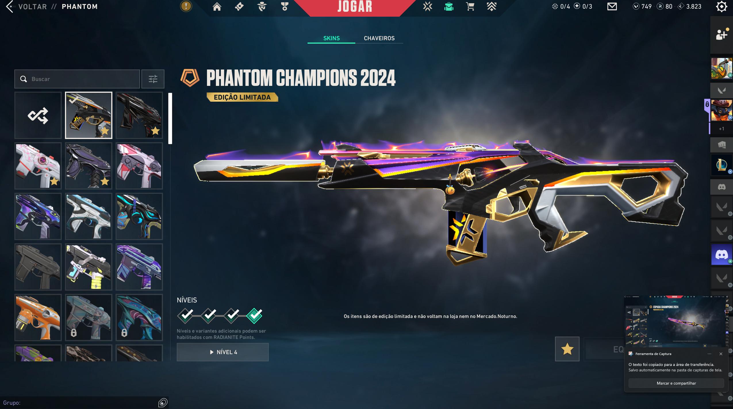 PC | Platinum Peak | Champions 2023 Kunai + Vandal | 80 Skins | Full Email - Image 3