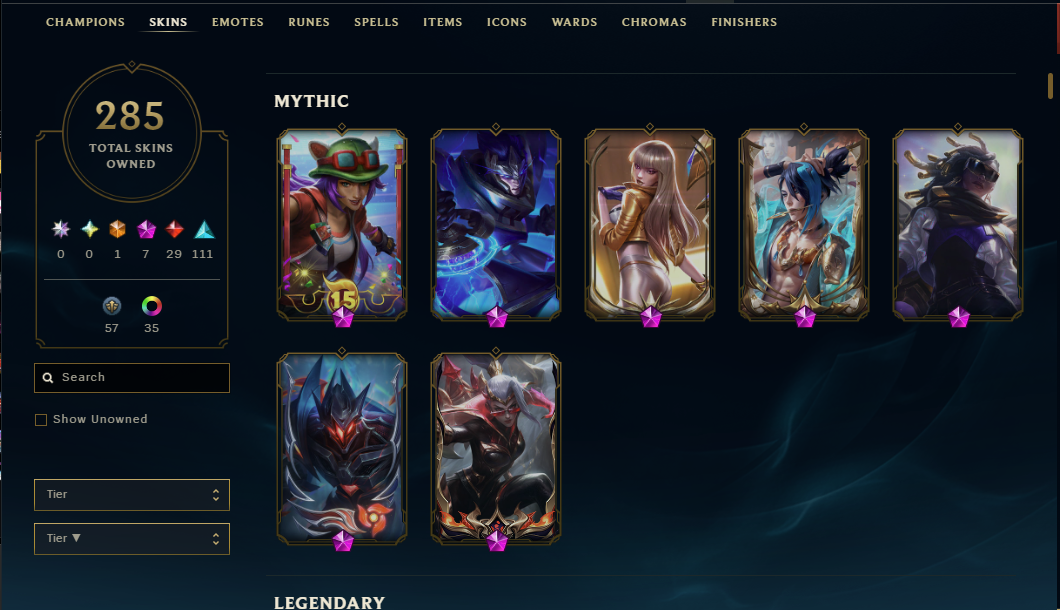 Platinum Peak | 170 Champions | 7 Legendary Skins | Full Email - Image 18