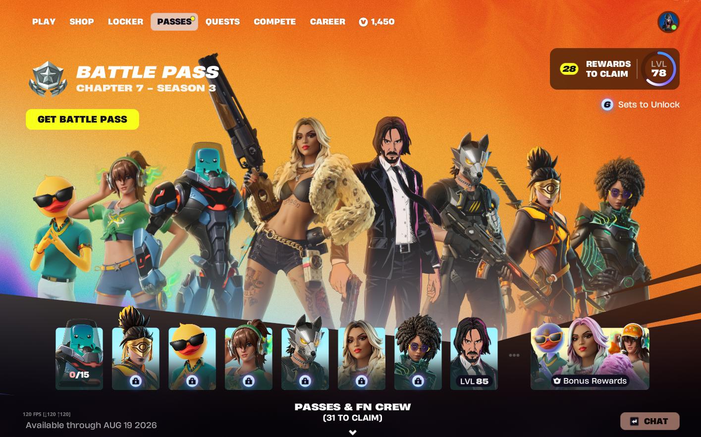 Mystique | Lara Croft | Deadpool | 183 Skins | Chapter 1 Season 6 | Level 3460 | Full Email - Image 9