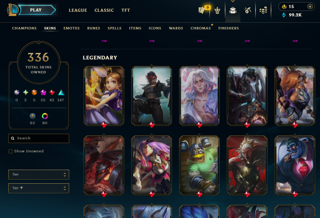 Emerald Peak | 170 Champions | 336 Skins | 42 Legendary Skins | Full Email - Image 5