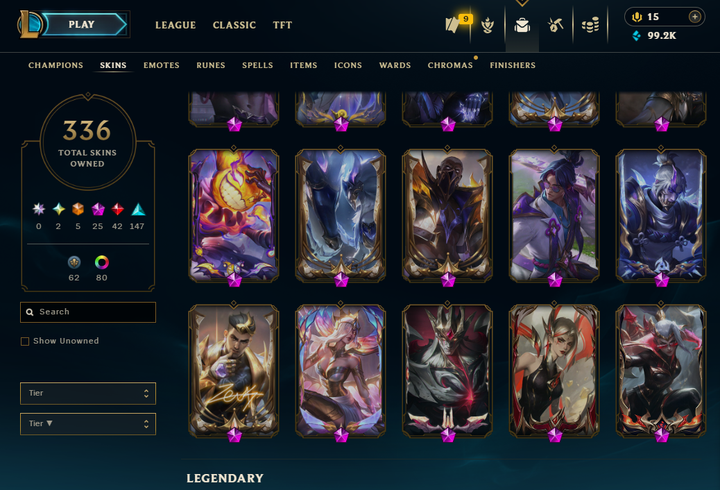 Emerald Peak | 170 Champions | 336 Skins | 42 Legendary Skins | Full Email - Image 4