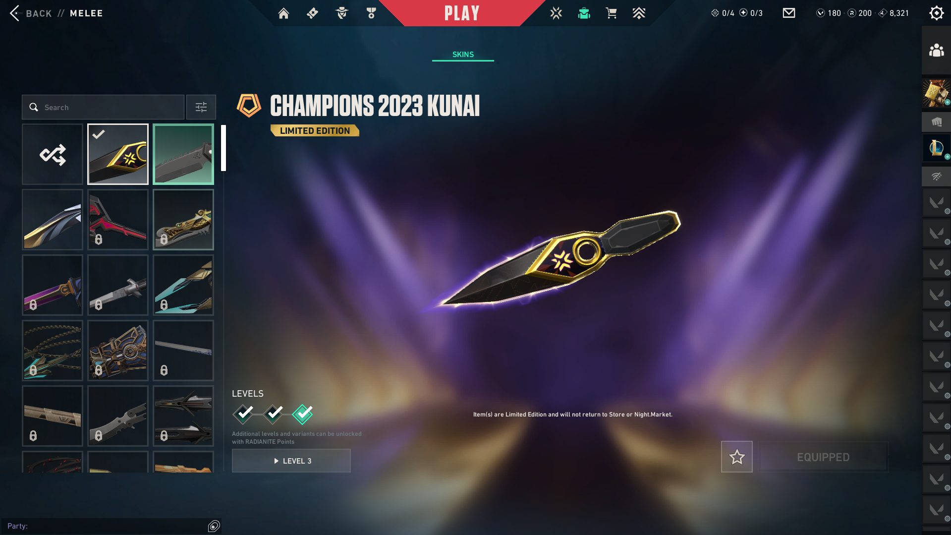 PC | Gold Peak | Champions 2023 Kunai + Vandal | 22 Skins | Full Email - Image 3
