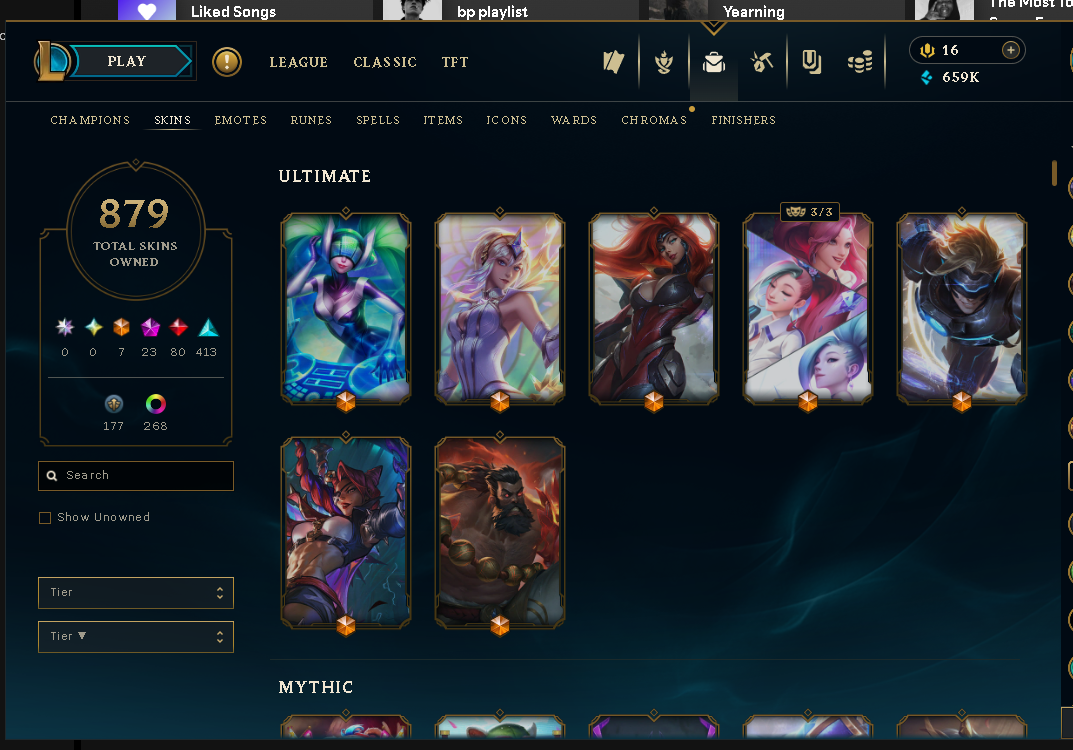 Master Peak | 170 Champions | 629 Skins | 80 Legendary Skins | Full Email - Image 8