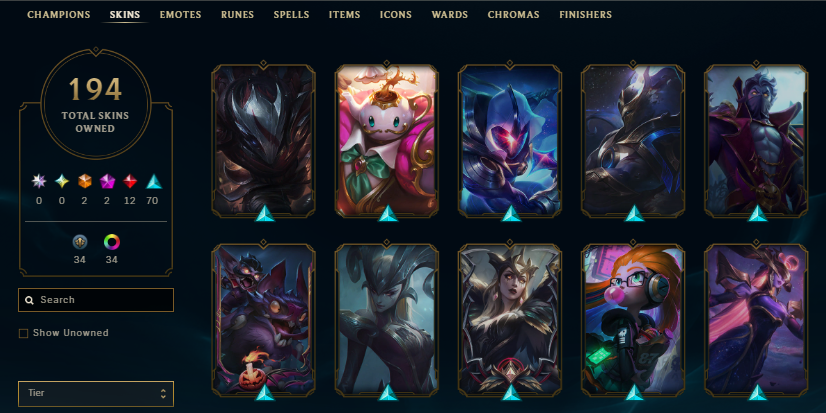Gold Peak | 160 Champions | 117 Skins | Full Email - Image 5