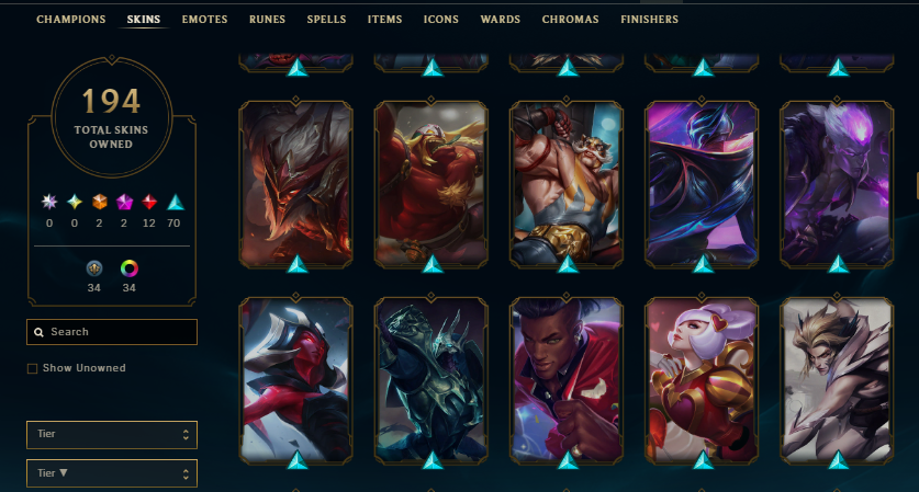 Gold Peak | 160 Champions | 117 Skins | Full Email - Image 6