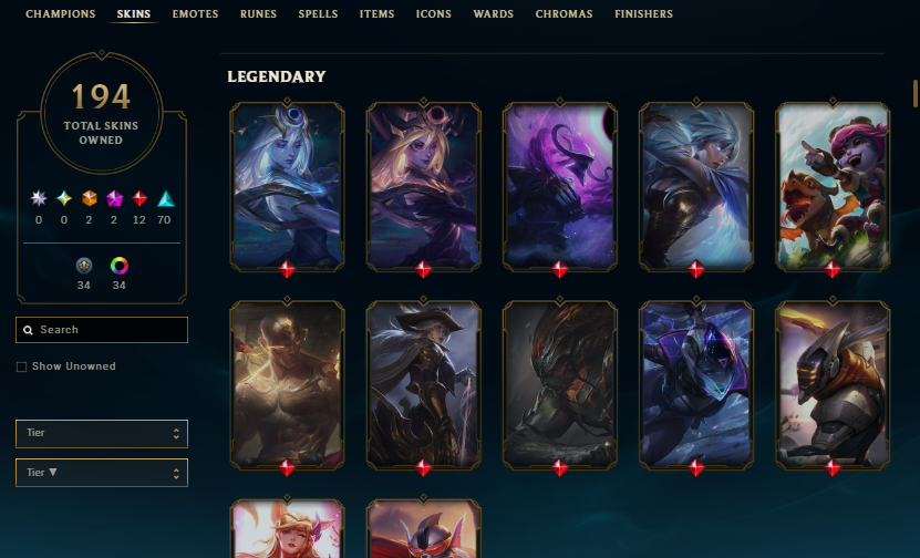 Gold Peak | 160 Champions | 117 Skins | Full Email - Image 3